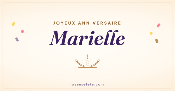 Image « Joyeux anniversaire Marielle » au format large