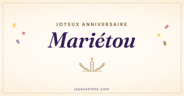 Image « Joyeux anniversaire Mariétou » au format large