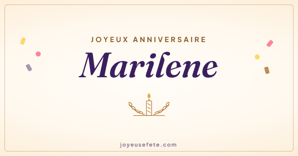 Image « Joyeux anniversaire Marilene » au format large