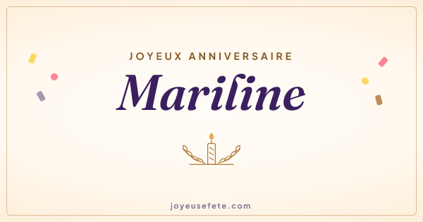 Image « Joyeux anniversaire Mariline » au format large