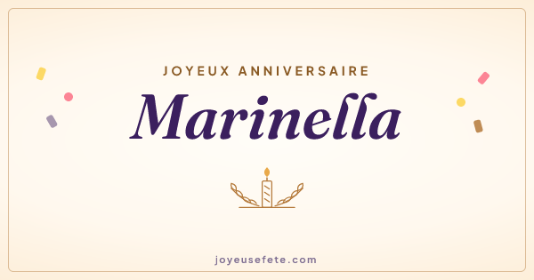 Image « Joyeux anniversaire Marinella » au format large