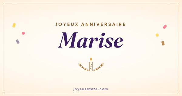 Image « Joyeux anniversaire Marise » au format large
