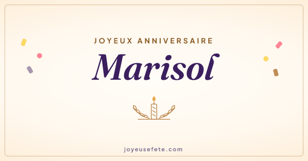 Image « Joyeux anniversaire Marisol » au format large