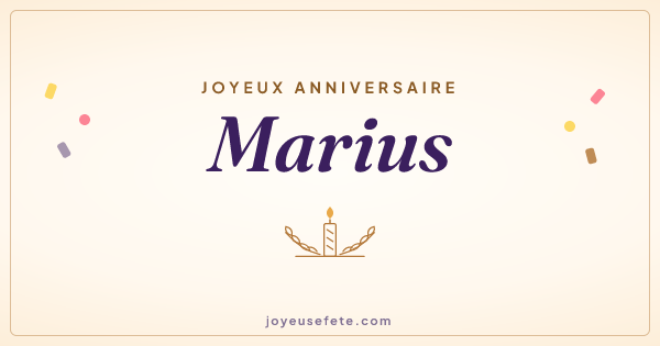Image « Joyeux anniversaire Marius » au format large
