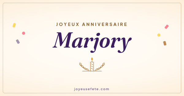 Image « Joyeux anniversaire Marjory » au format large