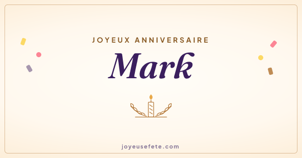 Image « Joyeux anniversaire Mark » au format large