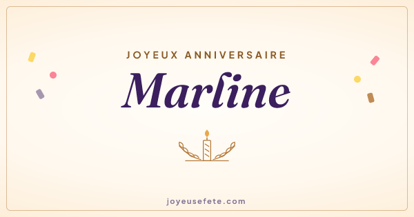 Image « Joyeux anniversaire Marline » au format large