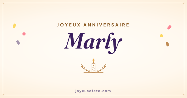 Image « Joyeux anniversaire Marly » au format large