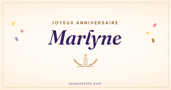 Image « Joyeux anniversaire Marlyne » au format large