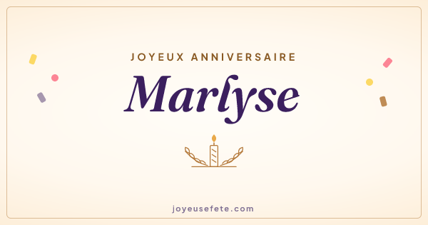 Image « Joyeux anniversaire Marlyse » au format large