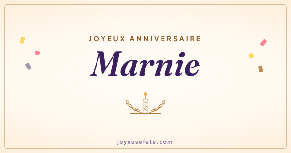Image « Joyeux anniversaire Marnie » au format large