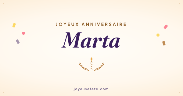 Image « Joyeux anniversaire Marta » au format large