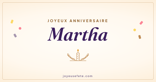 Image « Joyeux anniversaire Martha » au format large