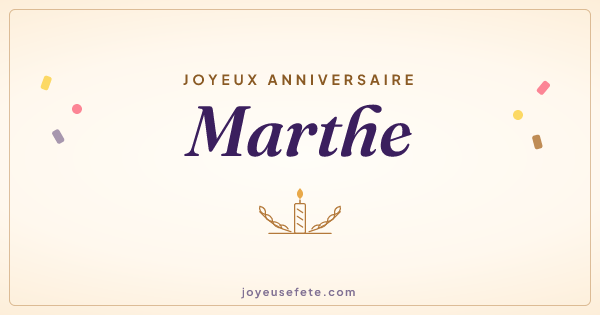 Image « Joyeux anniversaire Marthe » au format large