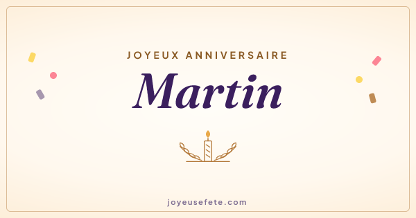 Image « Joyeux anniversaire Martin » au format large