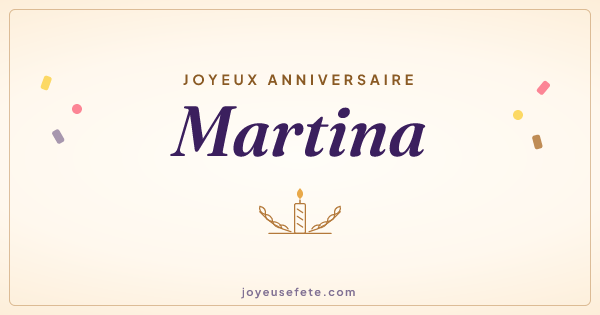 Image « Joyeux anniversaire Martina » au format large