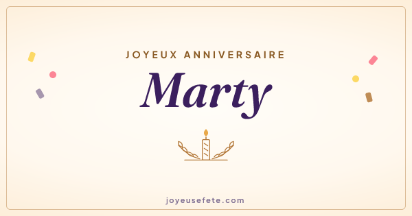 Image « Joyeux anniversaire Marty » au format large