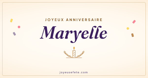 Image « Joyeux anniversaire Maryelle » au format large