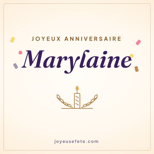 Image carrée « Joyeux anniversaire Marylaine » pour WhatsApp