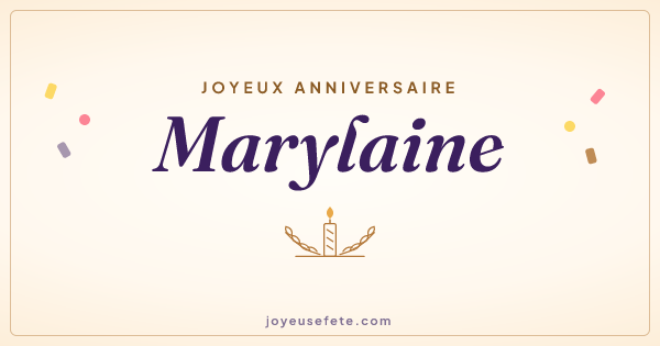Image « Joyeux anniversaire Marylaine » au format large