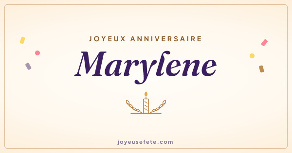 Image « Joyeux anniversaire Marylene » au format large