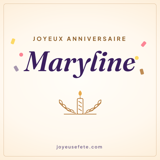 Image carrée « Joyeux anniversaire Maryline » pour WhatsApp