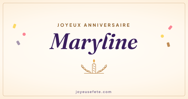 Image « Joyeux anniversaire Maryline » au format large