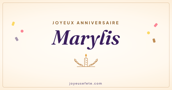 Image « Joyeux anniversaire Marylis » au format large