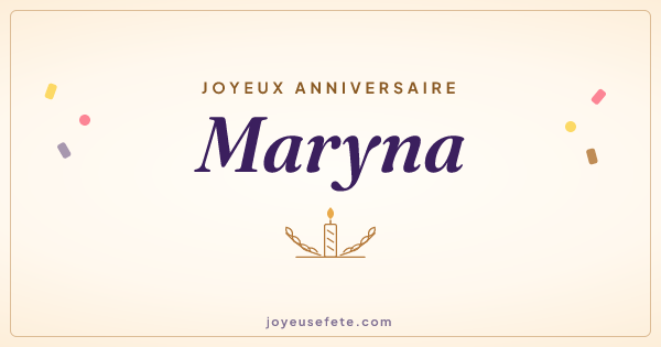 Image « Joyeux anniversaire Maryna » au format large