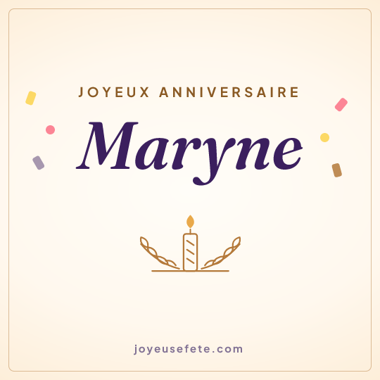 Image carrée « Joyeux anniversaire Maryne » pour WhatsApp