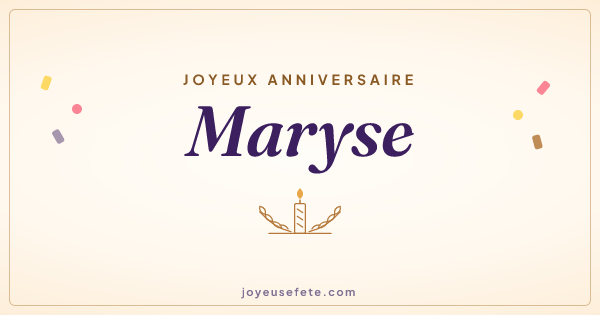 Image « Joyeux anniversaire Maryse » au format large