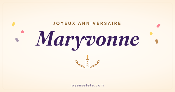 Image « Joyeux anniversaire Maryvonne » au format large