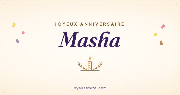 Image « Joyeux anniversaire Masha » au format large