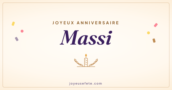 Image « Joyeux anniversaire Massi » au format large