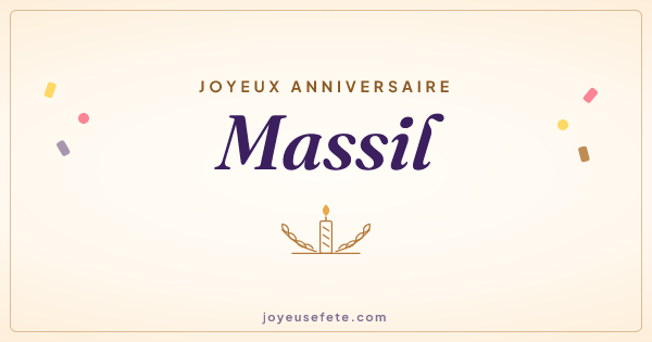 Image « Joyeux anniversaire Massil » au format large