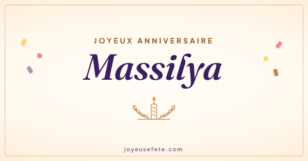 Image « Joyeux anniversaire Massilya » au format large