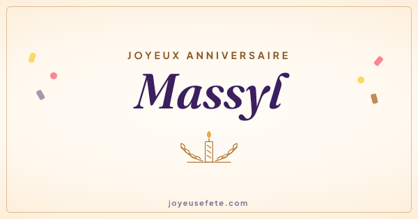 Image « Joyeux anniversaire Massyl » au format large