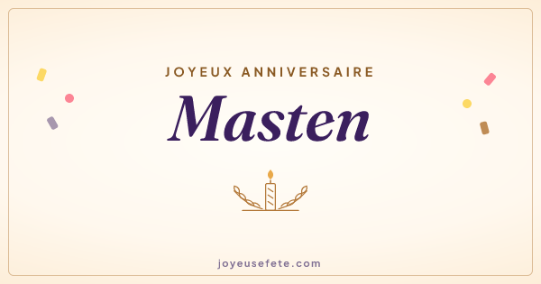 Image « Joyeux anniversaire Masten » au format large