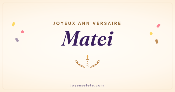 Image « Joyeux anniversaire Matei » au format large