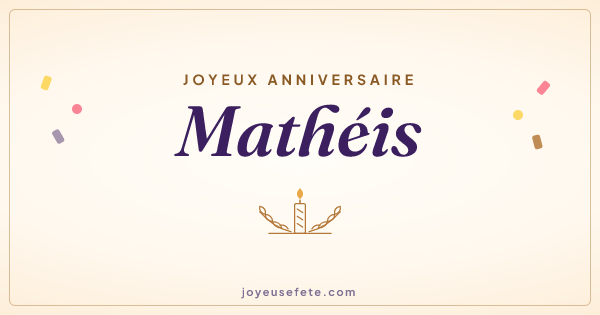 Image « Joyeux anniversaire Mathéis » au format large
