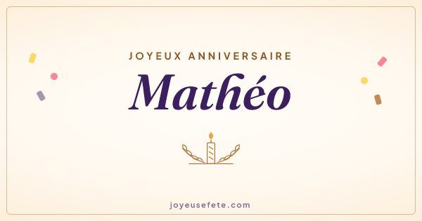 Image « Joyeux anniversaire Mathéo » au format large