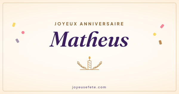 Image « Joyeux anniversaire Matheus » au format large