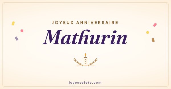 Image « Joyeux anniversaire Mathurin » au format large