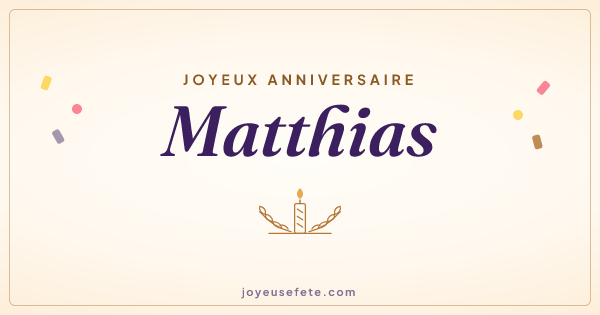 Image « Joyeux anniversaire Matthias » au format large