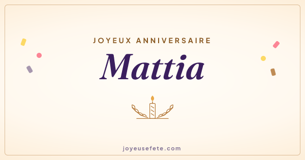 Image « Joyeux anniversaire Mattia » au format large