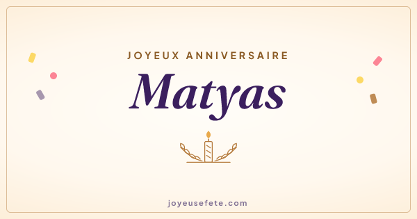 Image « Joyeux anniversaire Matyas » au format large
