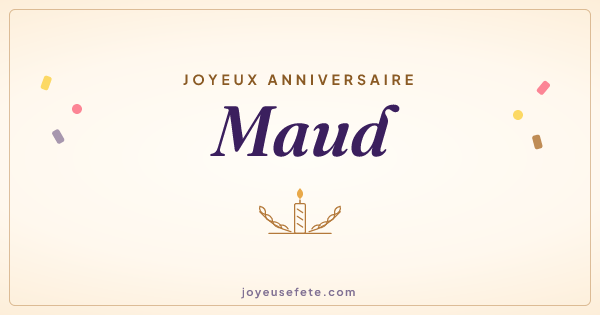 Image « Joyeux anniversaire Maud » au format large