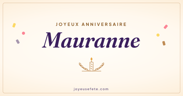 Image « Joyeux anniversaire Mauranne » au format large