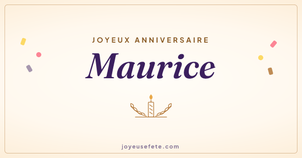 Image « Joyeux anniversaire Maurice » au format large