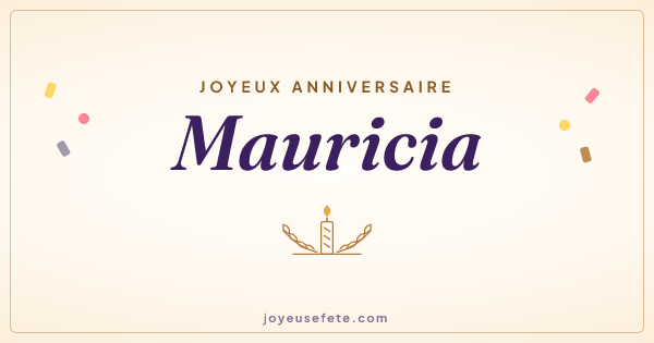 Image « Joyeux anniversaire Mauricia » au format large